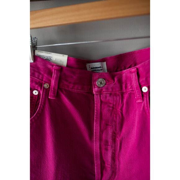 Citizens of Humanity Ayla Crop Raw-Hem Wide-Leg Jeans 32 Viola NEW - Picture 3 of 4